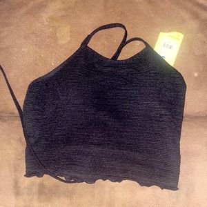 Black bathing suits top never worn before.